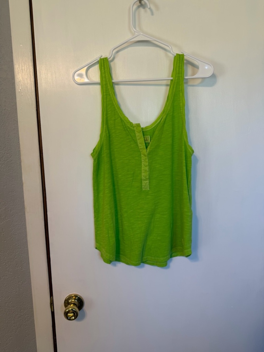 Abercrombie & Fitch Lime Green Henley Tank